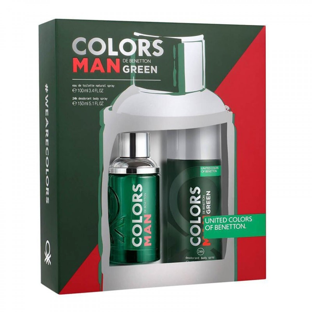 Colors Man Green Eau de Toilette Set