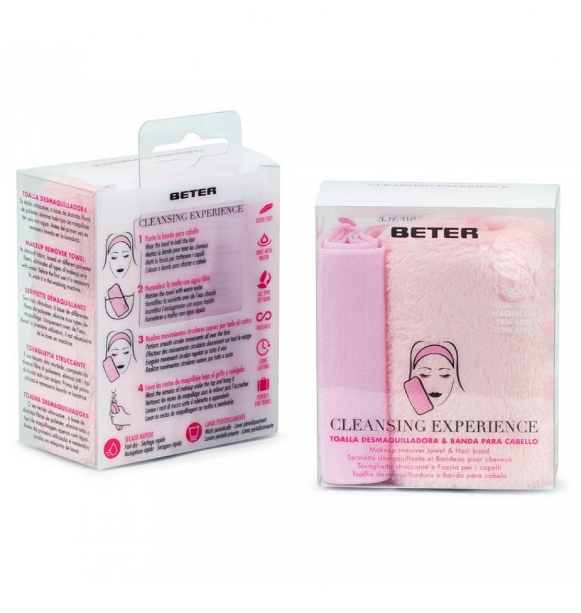 Magic makeup remover towel and hair band