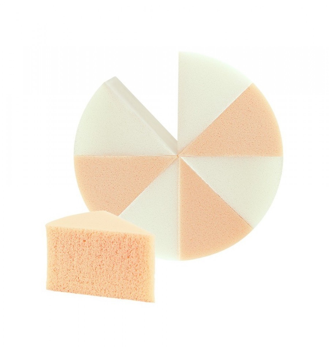 Wedged make up foundation sponge, latex