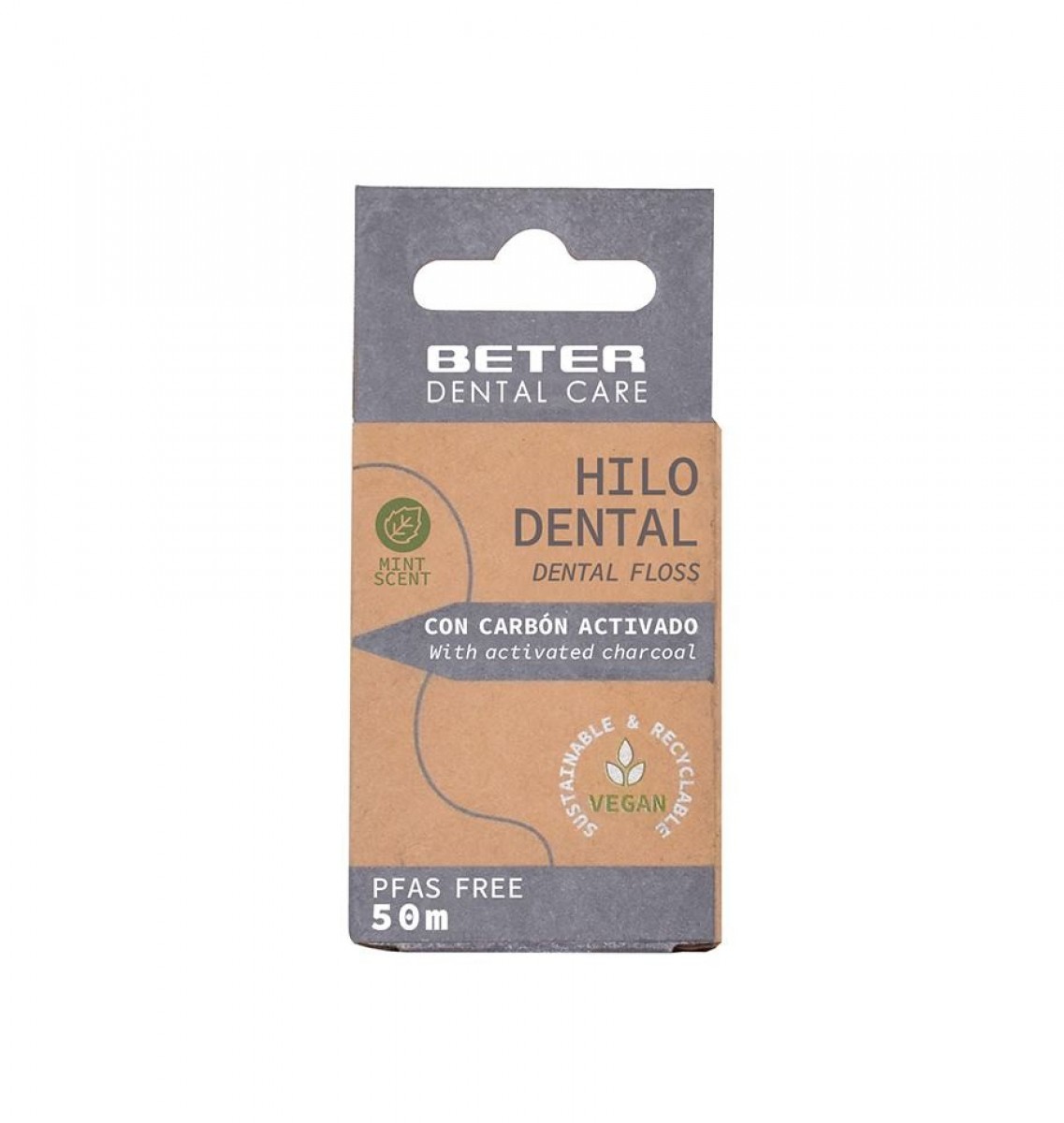 Dental floss with activated charcoal 50 m. - Dental care
